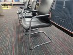 Cantilever Visitor Chairs with Chrome Frame - Set of 4 Seats. PALLET DELIVERY - Image 5