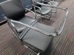 Cantilever Visitor Chairs with Chrome Frame - Set of 4 Seats. PALLET DELIVERY - Image 7
