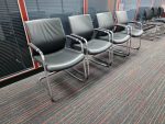 Cantilever Visitor Chairs with Chrome Frame - Set of 4 Seats. PALLET DELIVERY - Image 9