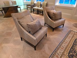 Buy brown fabric armchairs