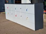 12-Door Locker Storage Unit by ASSMANN Büromöbel - White with Graphite Frame - Image 2