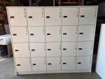 20 Door Locker Storage Unit - White with Combination Locks & Adjustable Shelves - Image 4
