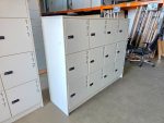 12 Door Locker Storage Unit - White with Combination Locks & Adjustable Shelves - Image 2