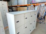 12 Door Locker Storage Unit - White with Combination Locks & Adjustable Shelves - Image 3