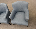 Lounge Grey Armchairs Occasional Reception Bedroom Upholstered Chairs - Set of 2 - Image 10