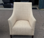 Elegant Beige Lounge Armchair – Upholstered Fabric Accent / Occasional Unit