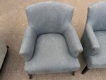Lounge Grey Armchairs Occasional Reception Bedroom Upholstered Chairs - Set of 2 - Image 8