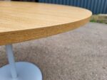 Senator Round Meeting Table - Oak Effect Top with Grey Pedestal - 120cm - Image 3