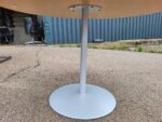 Senator Round Meeting Table - Oak Effect Top with Grey Pedestal - 120cm - Image 4