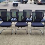 SIDIZ Mesh Visitor Chairs – Cantilever Meeting Office Chairs - Set of 11