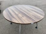 Orangebox Pars Meeting Table – Walnut Effect Round Top, Metal Legs - 120cm - Image 2