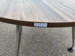Orangebox Pars Meeting Table – Walnut Effect Round Top, Metal Legs - 120cm - Image 11