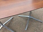 Walnut Office Meeting Table - Chrome & Aluminium Pedestal Base - 150cm - Image 5