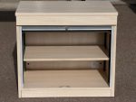 Lockable Office Tambour Cupboard - Desk Height Shutter Door Wooden Storage - Image 2