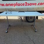 Mobile Flip Top Table -  Data Module and Lockable Castors - 160 x 80cm