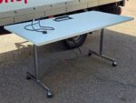 Mobile Flip Top Table -  Data Module and Lockable Castors - 160 x 80cm - Image 4