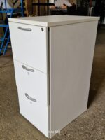 3 Drawer Office Filing Cabinet Lockable White Finish - A4 / Legal Size Documents - Image 7