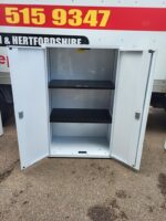 Office White Metal Cabinet with Adjustable Shelves - 2 Door Lockable Cupboard - Image 3