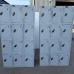 Probe Steel Office Lockers with 24 Compartments Total – Set of 2 Units