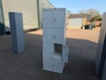 Bisley Steel Locker Cabinet – 8 Door Light Grey Office Staff Storage Unit - Image 7