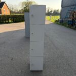 Probe Storage Steel Locker – 4 Door Light Grey Staff Storage Office Cabinet