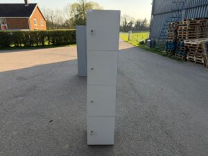 Probe Storage Steel Locker – 4 Door Light Grey Staff Storage Office Cabinet