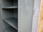 Metal Tall Garage Storage - Mid Century Vintage Shelving Grey Bookshelf - 1970's - Image 16