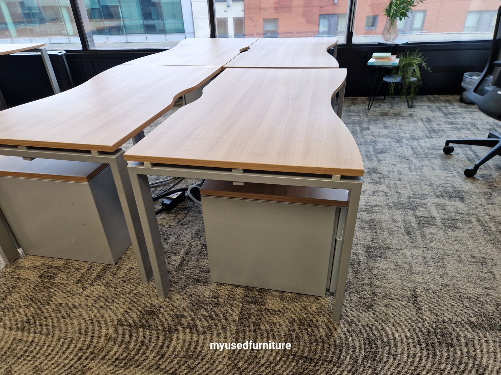 57-102 Used Office Desk with Mobile Lockable Pedestal - Multiple Units in Stock - Image 1