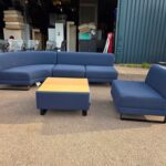 Mark Reception Office Sofas | 2-Seater Blue, Corner, Armchair and Coffee Table