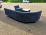 Mark Reception Office Sofas | 2-Seater Blue Corner Sofa, Armchair & Coffee Table - Image 8