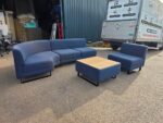 Mark Reception Office Sofas | 2-Seater Blue Corner Sofa, Armchair & Coffee Table - Image 14