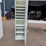 IKEA White Wardrobe Cabinet with 9 Sliding Shelves and 1 Fixed Shelf - Slim