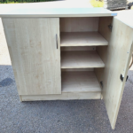 Maple Office Storage Cupboard Double-Door Wood Lockable Cabinet - UK Delivery