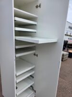 IKEA White Wardrobe Cabinet with 9 Sliding Shelves and 1 Fixed Shelf - Slim - Image 4