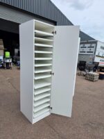 IKEA White Wardrobe Cabinet with 13 Sliding Shelves and 1 Fixed Shelf - Slim - Image 3