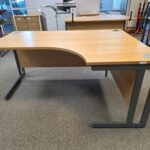 Right-Hand Corner Desk | L-Shaped Office Workstation with Modesty Panel – 160cm