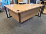 Right-Hand Corner Desk | L-Shaped Office Workstation with Modesty Panel – 160cm - Image 3