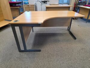 Left-Hand Corner Desk | L-Shaped Office Workstation with Modesty Panel – 160cm