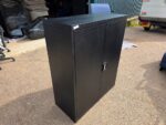 Black Storage Office Cupboard – Lockable Cabinet with 3 Adjustable Shelves - Image 3
