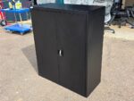 Black Storage Office Cupboard – Lockable Cabinet with 3 Adjustable Shelves - Image 4
