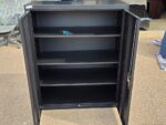 Black Storage Office Cupboard – Lockable Cabinet with 3 Adjustable Shelves - Image 5