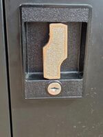 Black Storage Office Cupboard – Lockable Cabinet with 3 Adjustable Shelves - Image 8