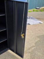 Black Storage Office Cupboard – Lockable Cabinet with 3 Adjustable Shelves - Image 10