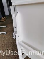 Flip Top Folding Table on Wheels – White Mobile Desk 80cm - Office Workstation - Image 4