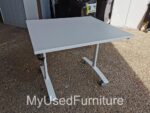 Flip Top Folding Table on Wheels – White Mobile Desk 80cm - Office Workstation - Image 5