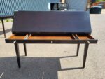 Dark Wood Writing Desk | Bureau Desk with Drop-Front and Drawers - 130cm - Image 3