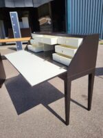 Dark Wood Writing Desk | Bureau Desk with Drop-Front and Drawers - 130cm - Image 4