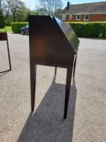 Dark Wood Writing Desk | Bureau Desk with Drop-Front and Drawers - 130cm - Image 11