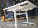 Flip Top Folding Table on Wheels – White Mobile Desk 80cm - Office Workstation - Image 8