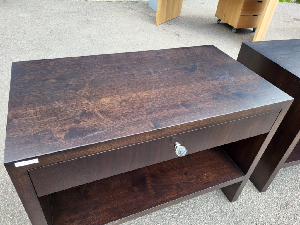 Wooden table with shelf